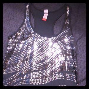 No Boundaries sequin tank top